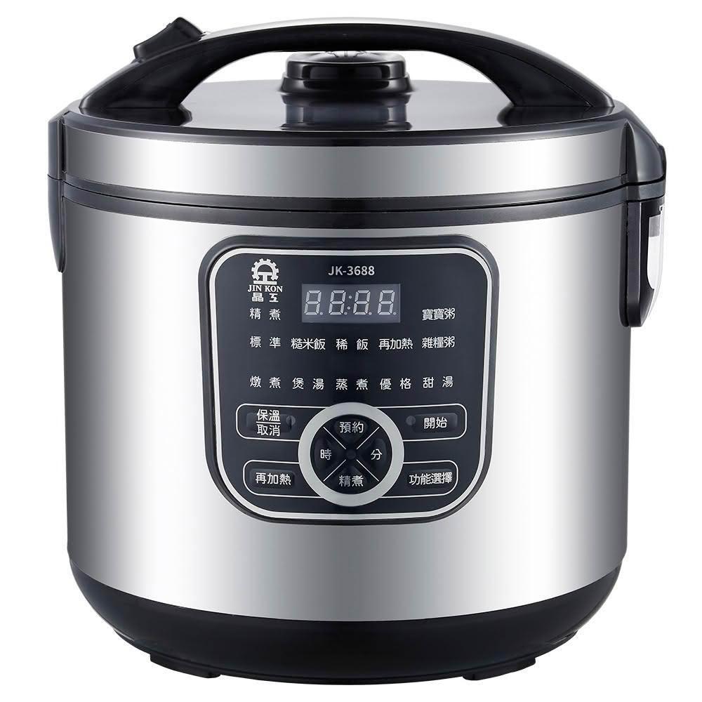 【晶工牌】十人份不鏽鋼電子鍋 JK-3688/煮飯鍋/不鏽鋼內鍋
