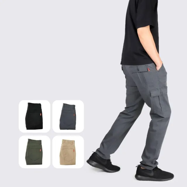 【THE PANTS 有件褲子】超柔棉彈力工作長褲透氣彈性 側口袋 多口袋 工作褲 休閒長褲 男生長褲