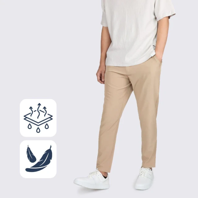 【THE PANTS 有件褲子】輕盈速乾修身褲 輕薄款 微彈性 吸濕排汗 夏季長褲 男生長褲 休閒褲 輕便褲 四面彈 透氣