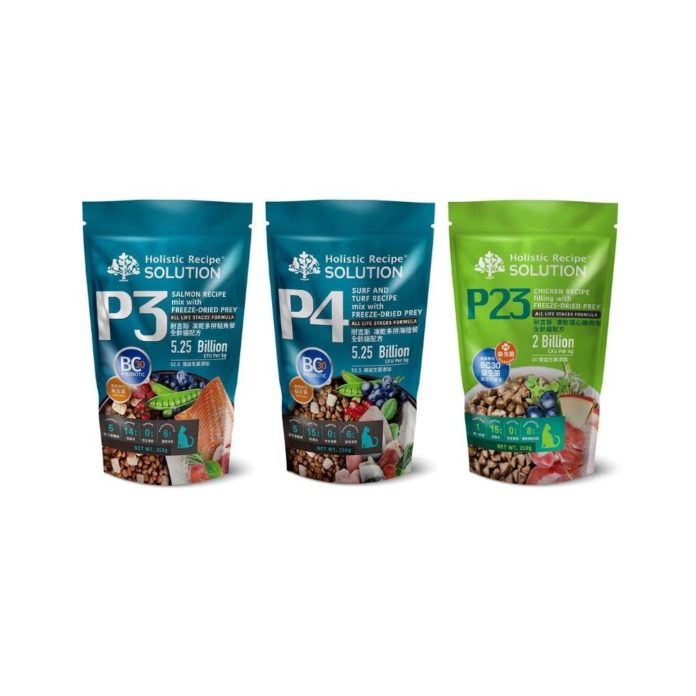 【耐吉斯】P系列貓飼料350g (p3 p4凍乾多拼無穀飼料/ P23凍乾填心無穀雞肉餐)