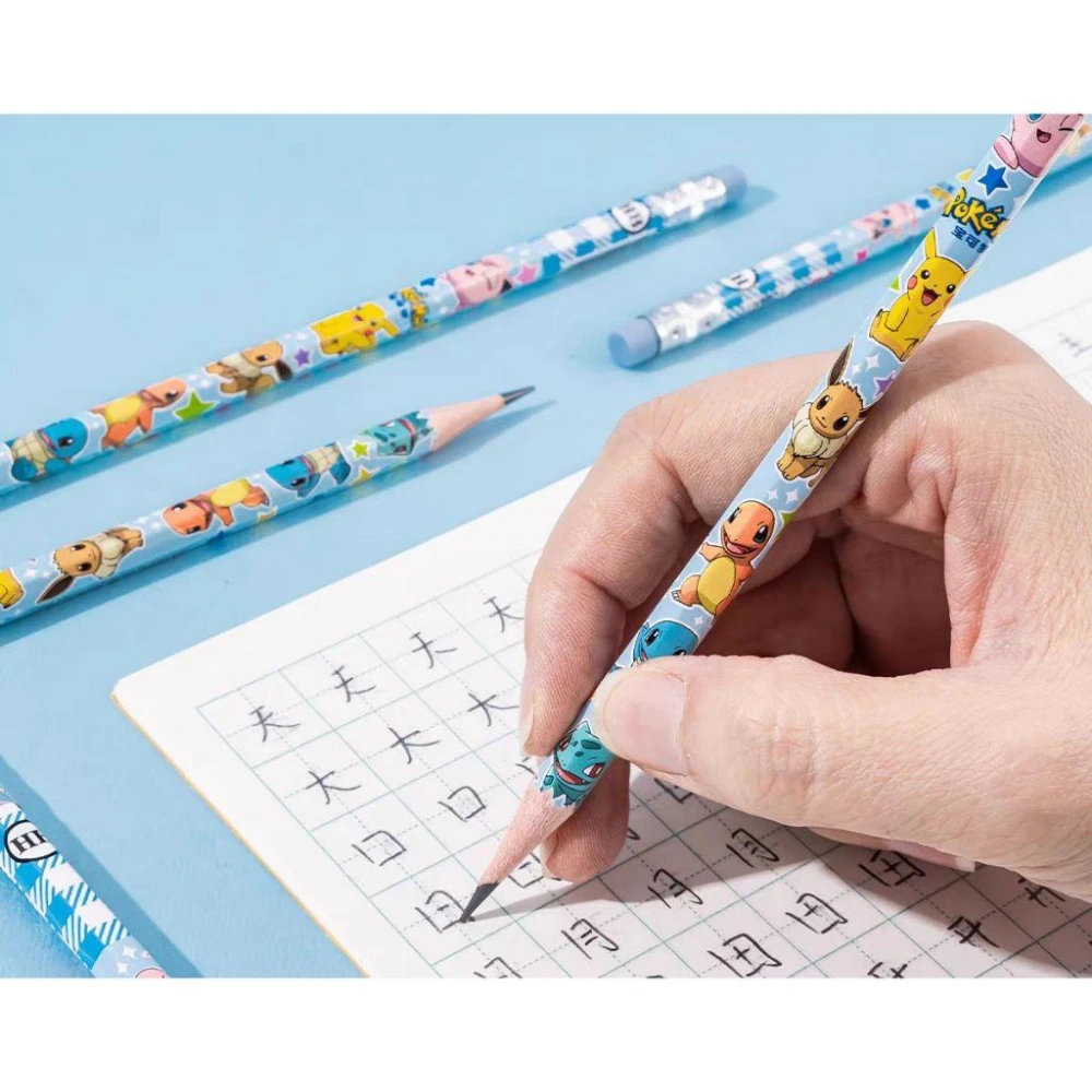【POKEMON 精靈寶可夢】寶可夢 HB 六角鉛筆 鉛筆 木頭鉛筆 文具 辦公用品 12支/組