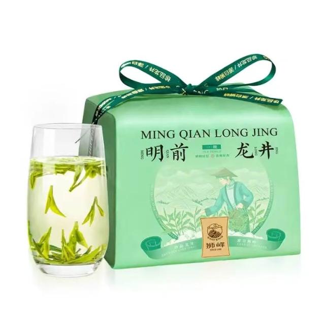 天下美食獅峰牌明前龍井茶一級龍井43春茶杭州綠茶正宗送禮自飲2025新茶