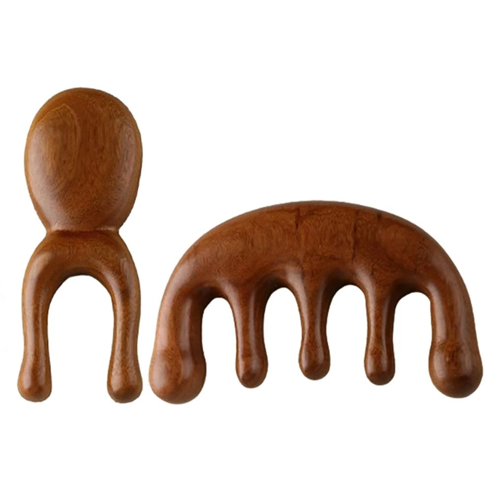 【日創生活】金絲檀頭皮按摩梳 按摩梳 {頭皮按摩梳 經絡梳 檀木按摩梳 木梳子 經絡按摩梳 按摩梳子}