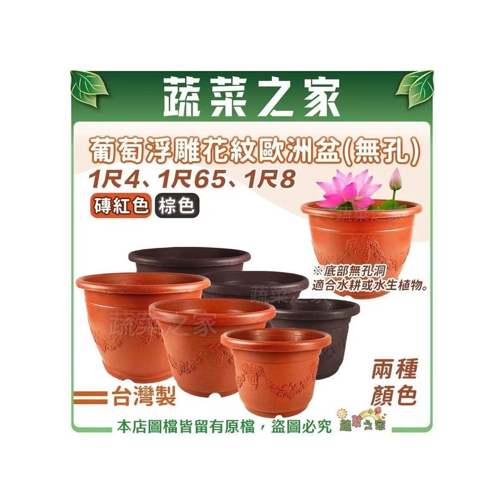 蔬菜之家】玫瑰花歐式浮雕花盆1尺1 型號: F011美觀歐洲盆花盆盆栽種植