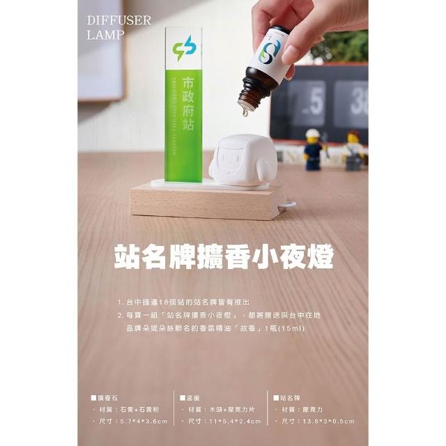 台中捷運 站名牌擴香小夜燈 擴香石 氣氛燈 迷你捷運站牌 小綠綠福利社 台中捷運官方授權商店 TR台