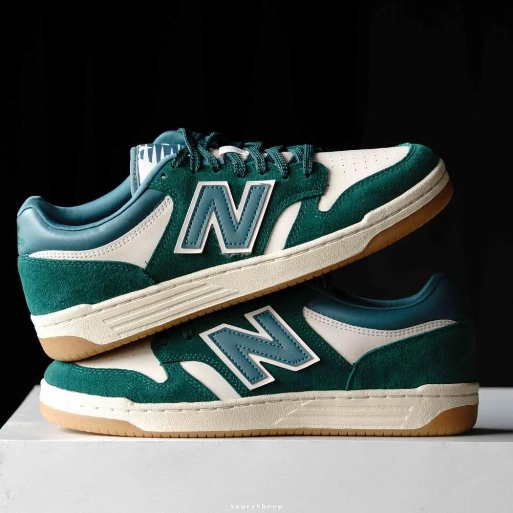 NEW BALANCE】New Balance 480 復古休閒鞋焦糖底D楦頭男鞋女鞋白綠BB480LPA