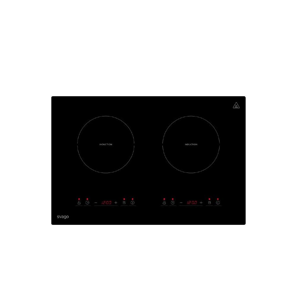 【SVAGO】TID3580 橫式雙口IH感應爐 220V 9段火力 自動停機保護