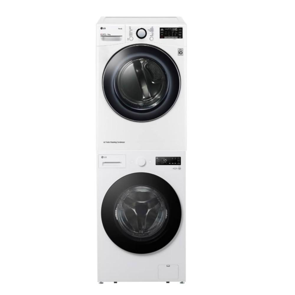 【LG 樂金】10公斤免曬衣機乾衣機+18公斤滾筒蒸洗脫洗衣機WR-100VW-WD-S18NW