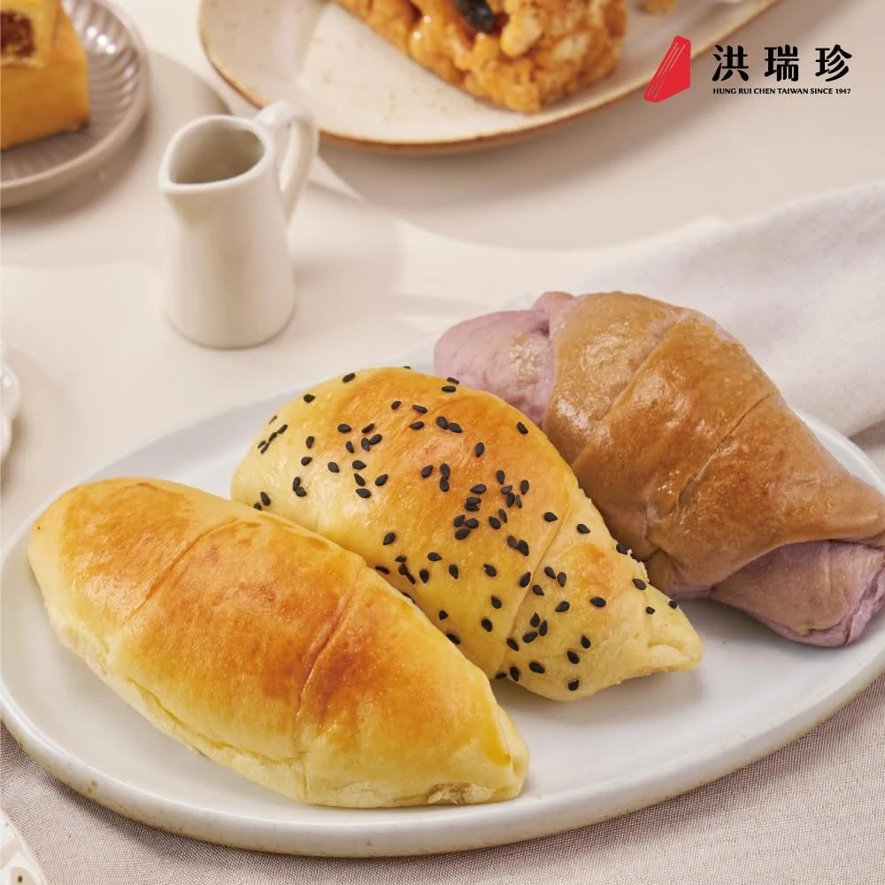 【洪瑞珍】角角餐包多口味任選280g6入/盒 (可頌餐包 芋泥 奶酥 肉鬆 日常餐包 團購 點心 下午茶)