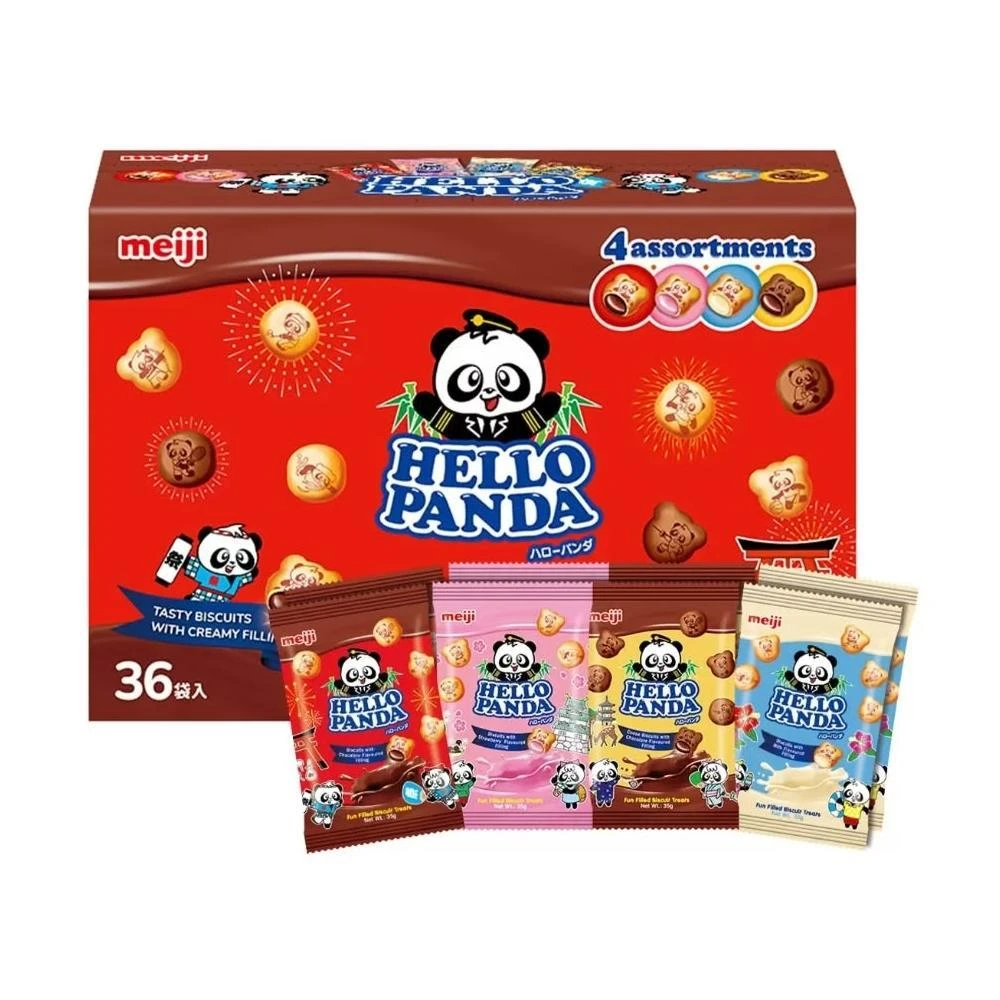 【Meiji 明治】Meiji 明治熊貓餅乾 熊貓夾心餅乾 夾心餅乾 小熊餅乾 單包