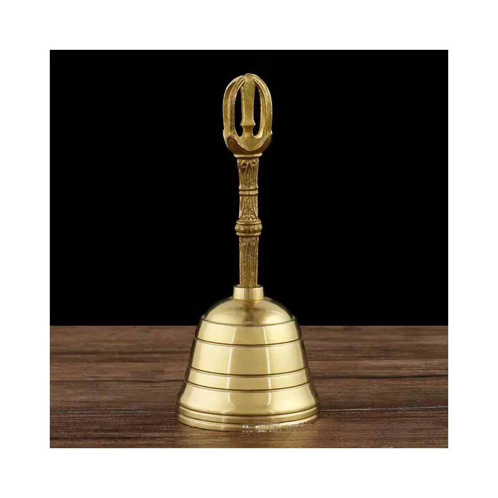 弘喧手搖鈴佛鈴法器黃銅佛教寺廟法事佛具用品金剛鈴道教密宗鈴鐺法會祭