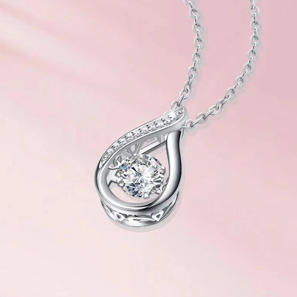 祝由 OCTOBER 16Th】♥限時免費刻字♥S925純銀輕奢靈動愛心莫桑鑽項鍊