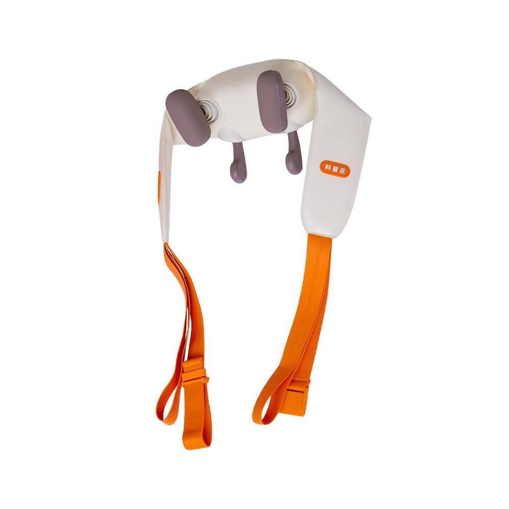 KEEPFIT 肩頸按摩器 KEEPFIT 肩頸按摩器 KEEPFIT-B 型號,專業揉捏式按摩,配備溫熱功能,有效舒緩頸部、肩部、腰部、大腿及小腿痠痛。充電式設計,輕巧僅1.3kg,白色系外觀,適合居家使用。中國製造,BSMI認證 R54317,保固6個月,為個人衛生用品。