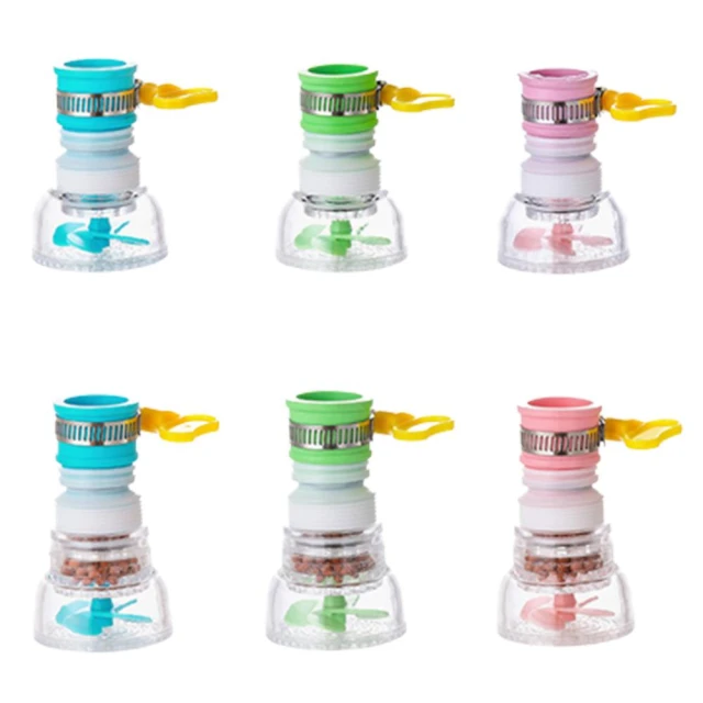 螺旋槳濾水器-水龍頭延伸器 麥飯石過濾器 可伸縮節水器 360度旋轉淨水器 水龍頭延伸器 麥飯石過濾器 可伸縮節水器