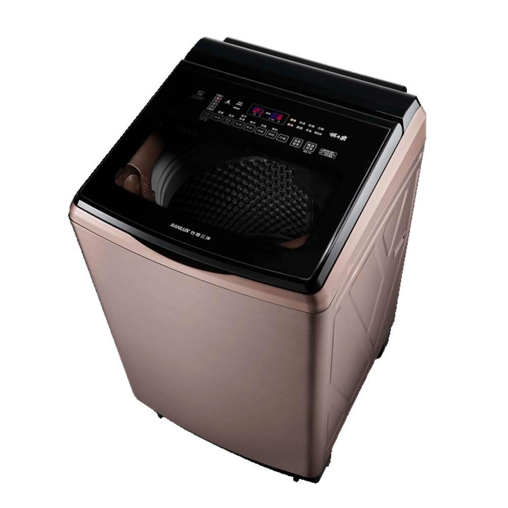 【SANLUX 台灣三洋】18kg DD直流變頻 直立式洗衣機 玫瑰金 /台 SW-V19A