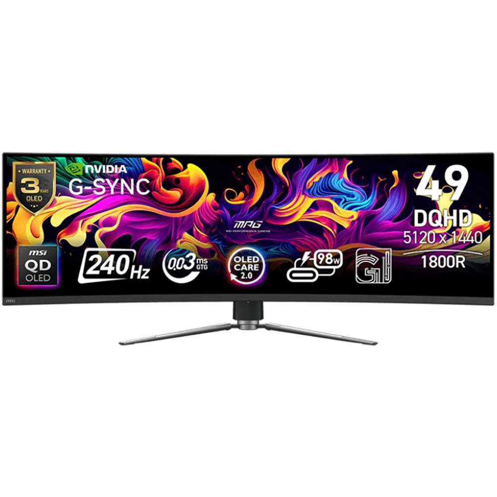 【MSI 微星】MPG 491CQPX QD-OLED 49型 OLED/240Hz/0.303ms/DQHD 曲面電競螢幕