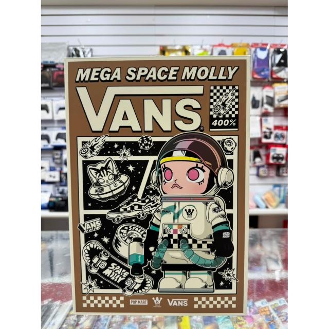 POPMART 泡泡瑪特】MEGA SPACE MOLLY × VANS 400% 公仔泡泡瑪特全新盲