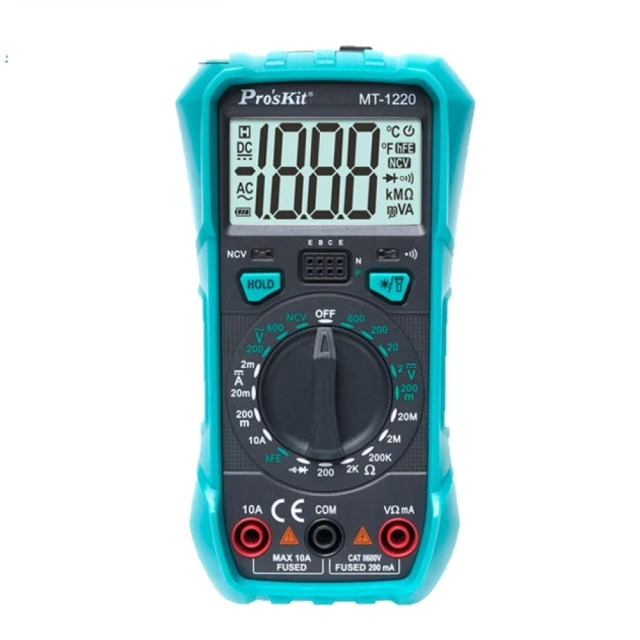 【Pro’sKit 寶工】MT-1220 3-1/2 數位電錶 三用電表