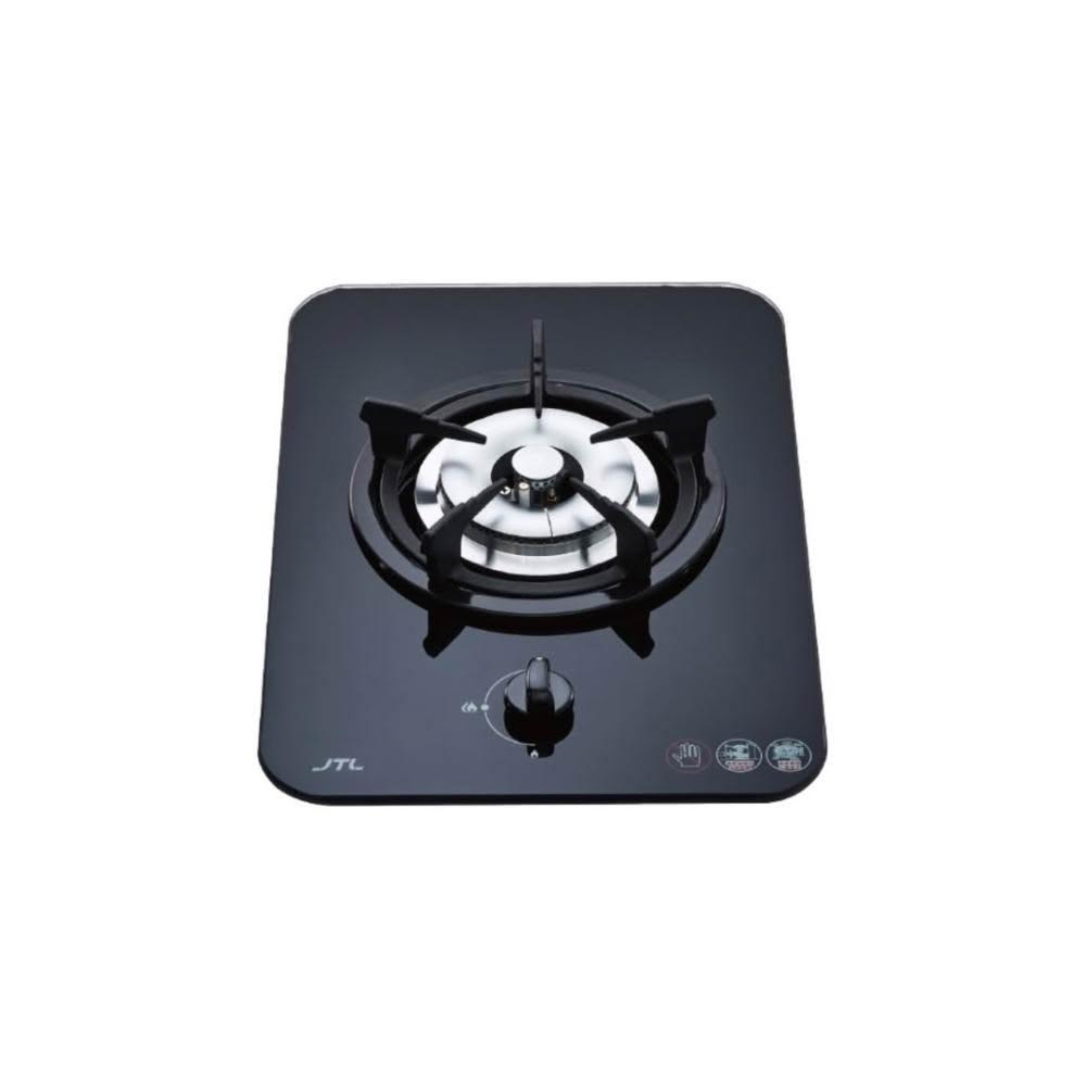 【喜特麗】JT-GC111A 單口玻璃檯面爐 (含基本安裝)|檯面爐|可併爐|黑玻|小空間適用|鑄鐵爐架|銅合金爐頭|瓦斯爐|