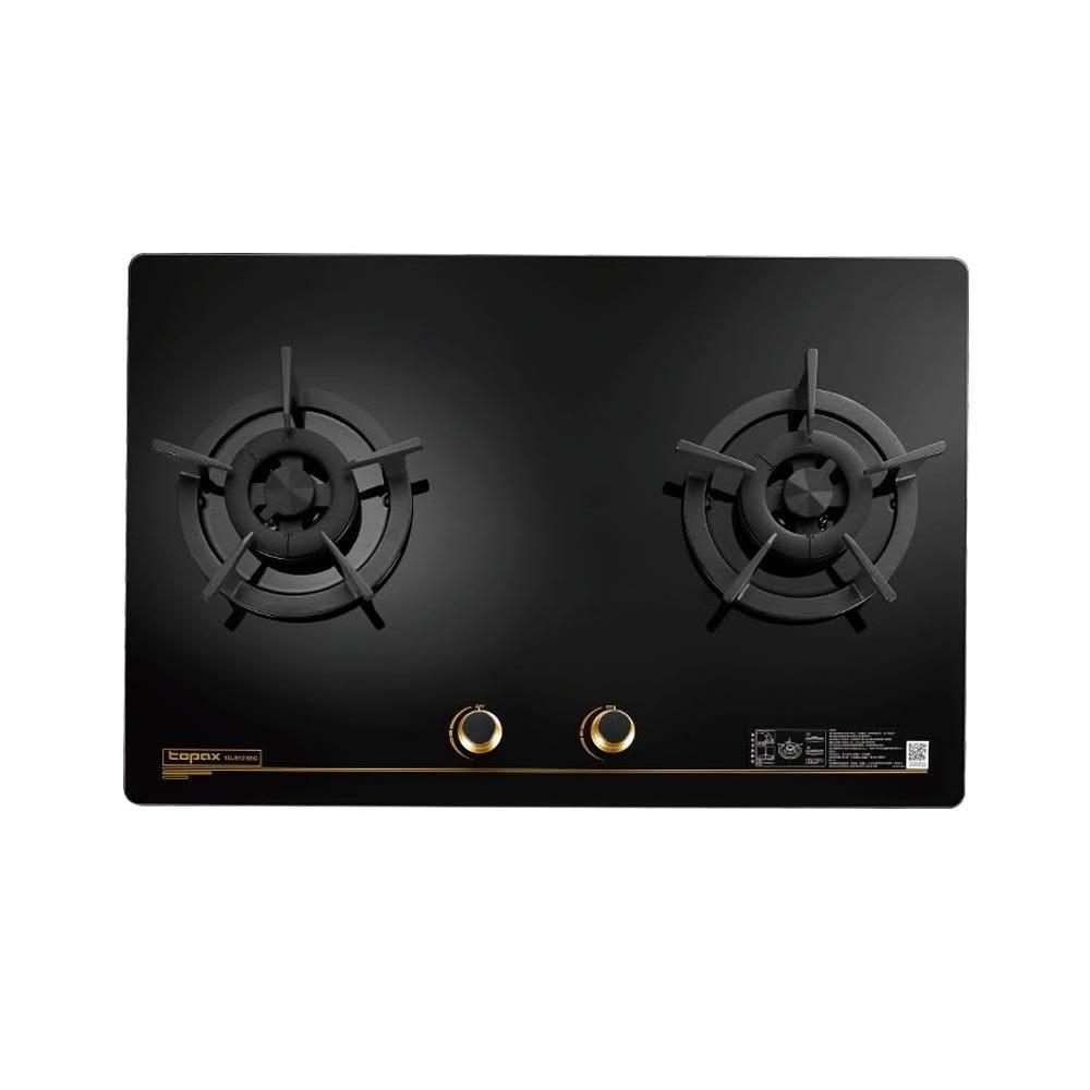 【莊頭北】TG-8523BG 保潔二口大面板玻璃檯面爐 (含基本安裝)｜黑玻｜大面板｜專利潑水銅齒蓋｜銅鋁合金爐頭｜瓦斯爐｜