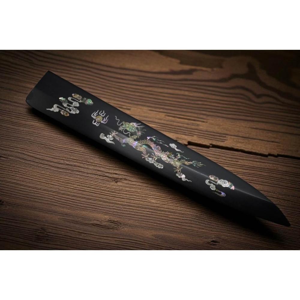 特殊訂製刀鞘🔪 祥雲龍螺鈿黑檀鞘🔥可刷卡分期⭕️中刀刀具網💯台中買