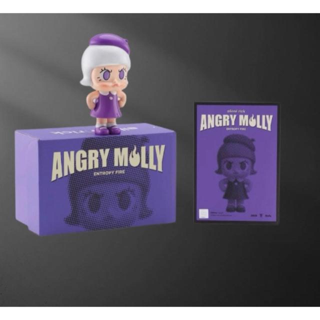 POPMART 泡泡瑪特】SilentTrick Angry Molly 熵火生氣molly 紫色