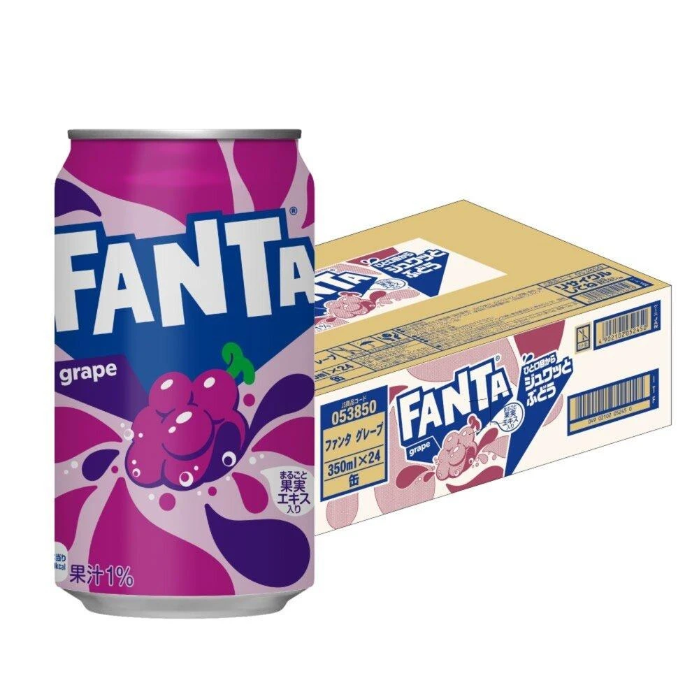 【Coca Cola】*貪吃熊* 箱出 日本 Coca Cola 芬達汽水 葡萄汽水 罐裝汽水 隨手瓶 芬達 30罐  效期26年03月30日