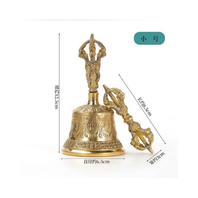 銅製 法器 手揺鈴 五股金剛密鈴 金剛杵銅鈴 装飾品 工芸品 置物 尼泊爾手工五股金剛杵法器黃銅金剛鈴西藏密宗手搖法鈴白銅鈴鐺杵