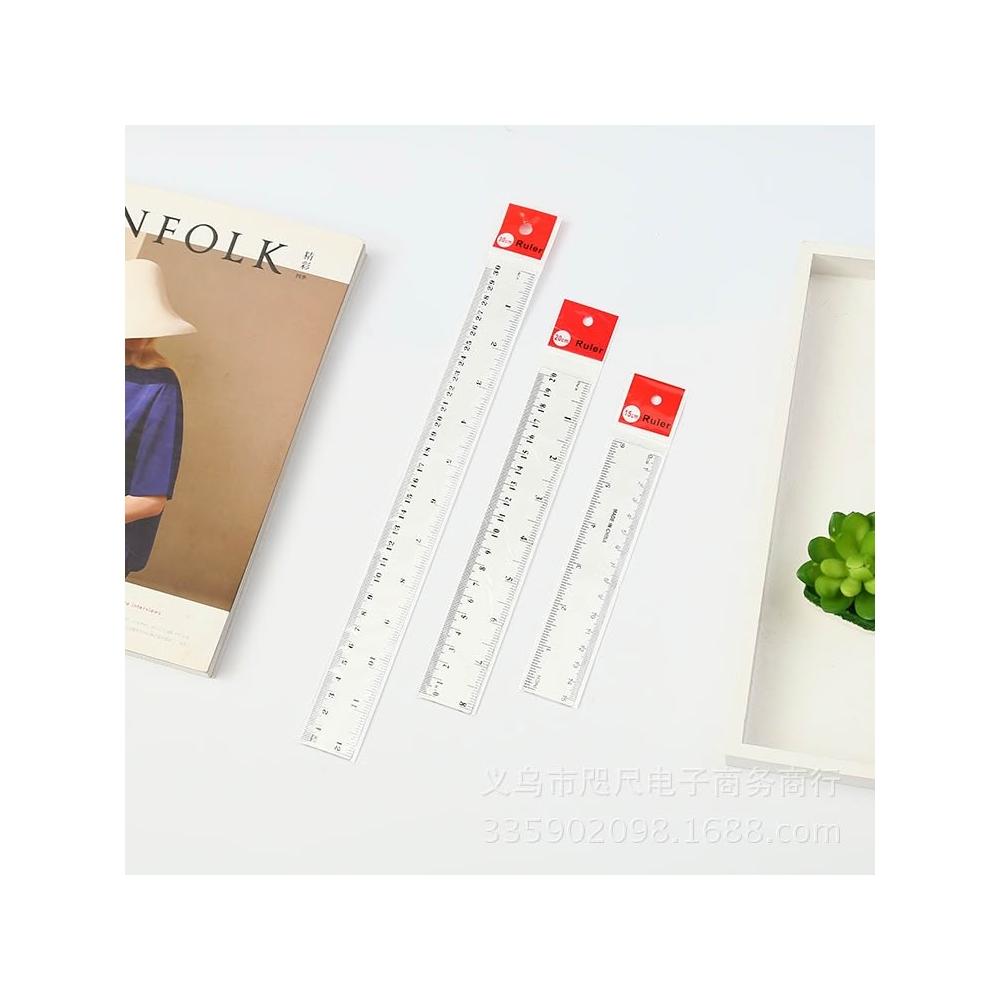 塑膠全透明直尺 20公分 15公分 花蝶 直尺波浪尺