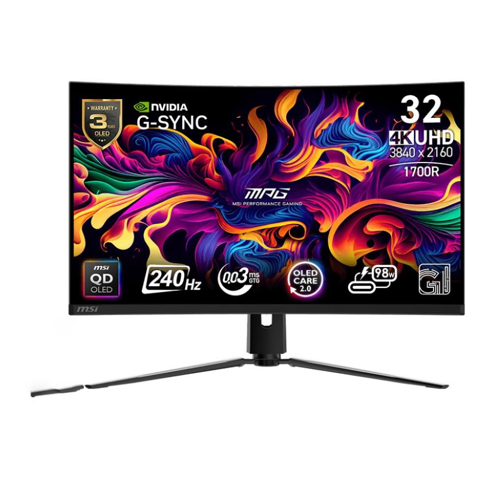 【MSI 微星】321CURX QD-OLED HDR曲面電競螢幕 32型/4K/240Hz/0.03ms/QD-OLED