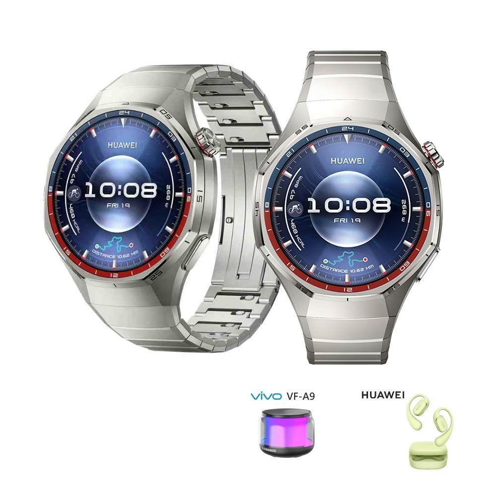 【HUAWEI 華為】HUAWEI 華為 WATCH GT6 Pro GPS 46mm 健康運動智慧手錶 鈦空銀 含藍芽喇叭 藍芽耳機