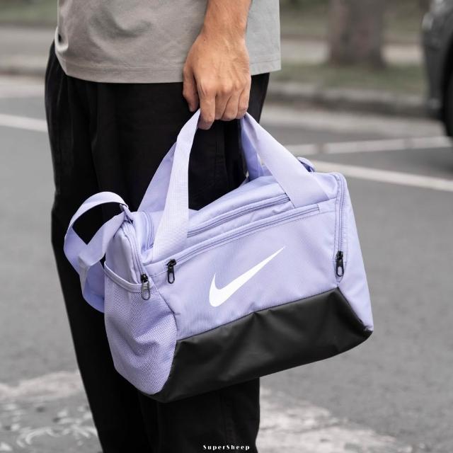 Nike Brasilia 9.5L 行李袋旅行袋訓練包帆布大Logo 紫DM3977-553