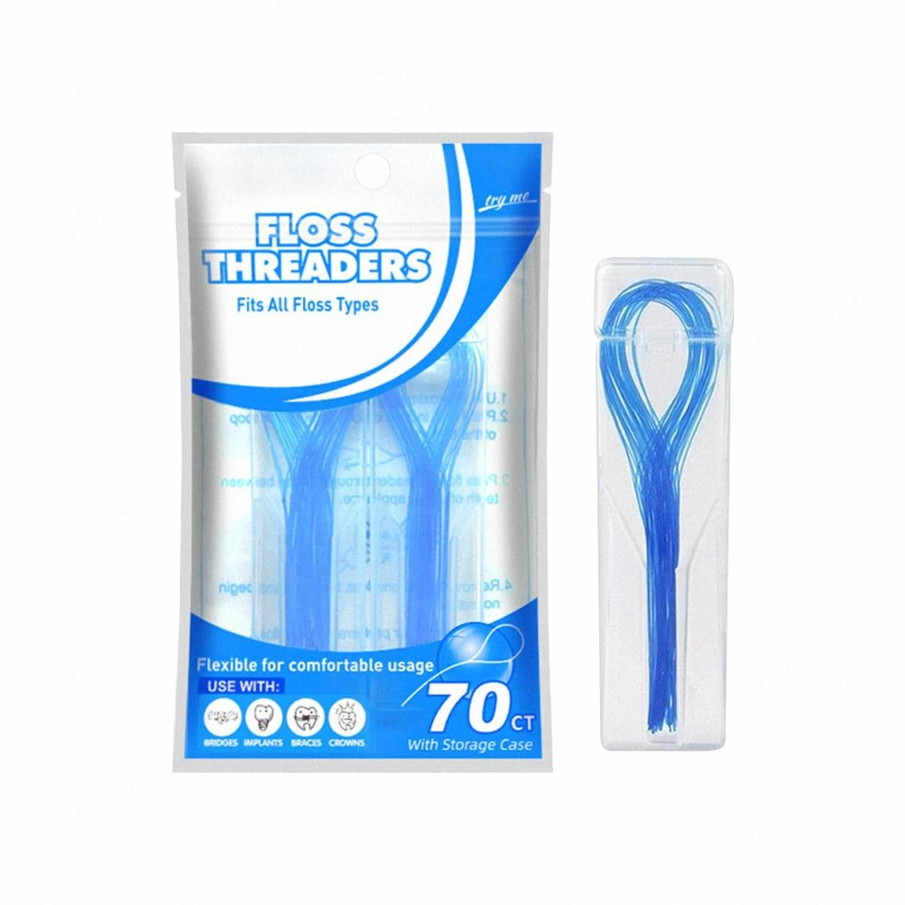 牙線穿引器 牙套假牙專用 35入 70入【GE嚴選】牙齒矯正用 牙橋穿引線 矯正牙線 牙套牙線 矯正牙線棒 牙套用牙線