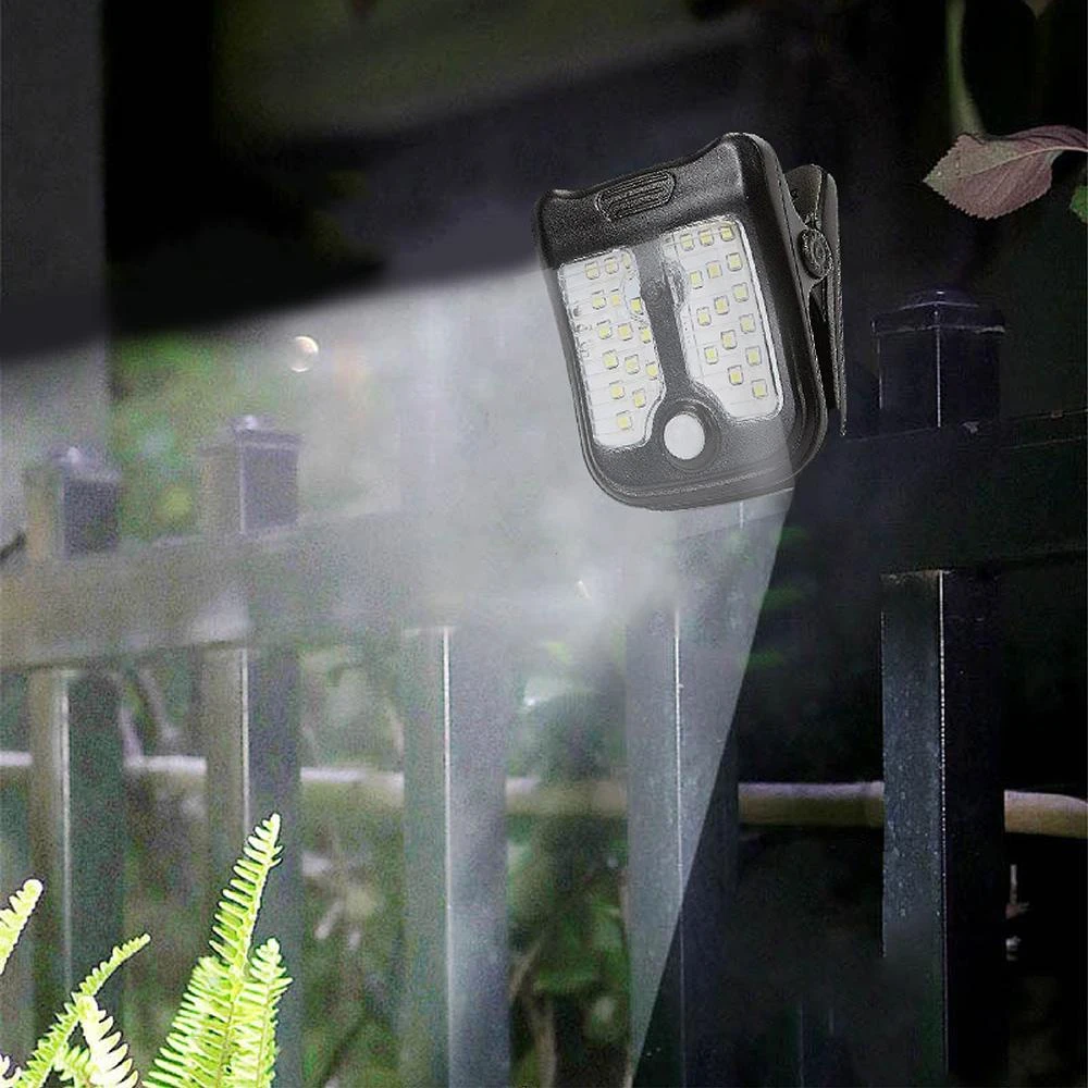 舒米好物 防水太陽能感應燈 三款任選(LED燈 高亮可夾 免施工 太陽能夾燈 壁燈 照明燈 庭院燈 露營燈)