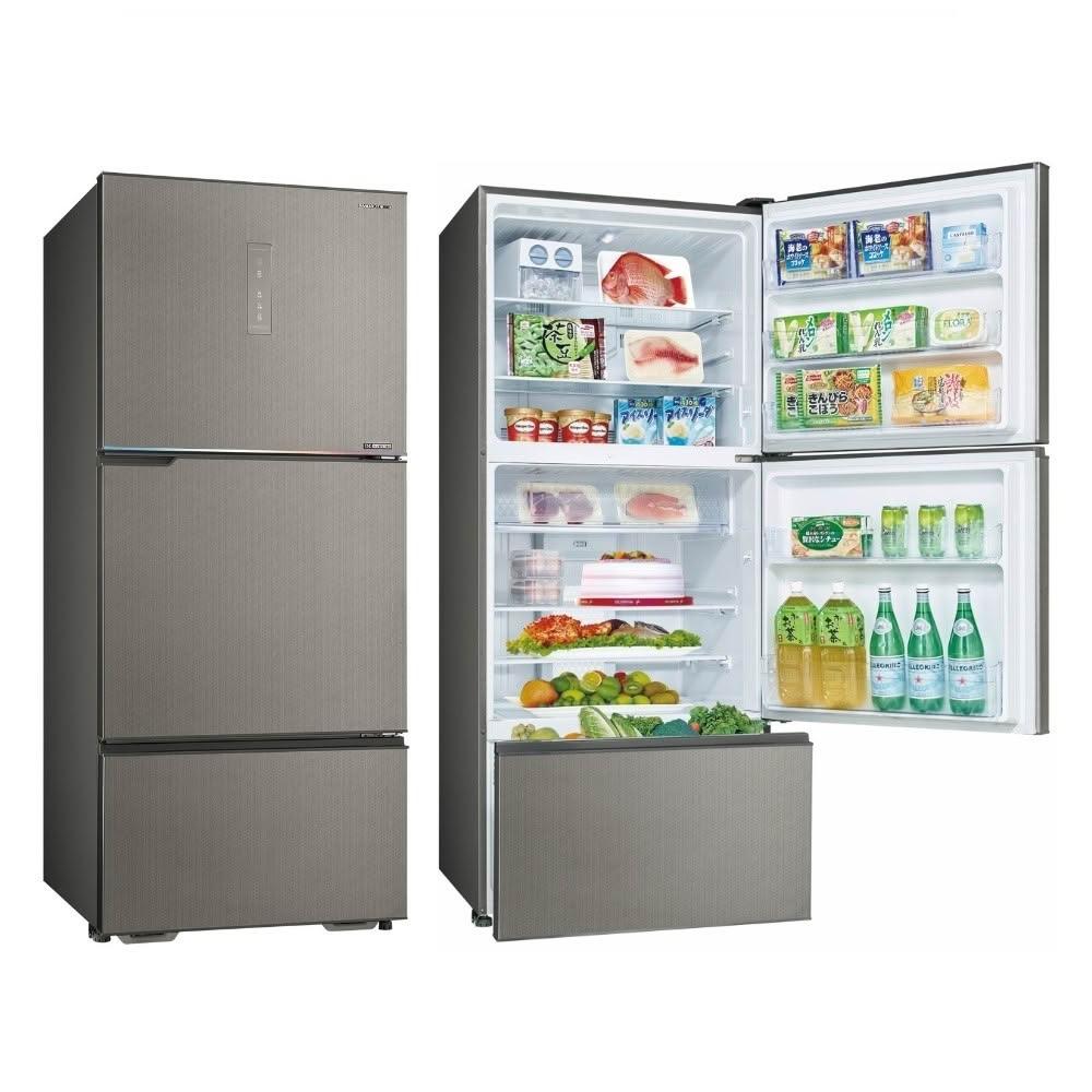 【SANLUX 台灣三洋】606公升三門變頻晶鑽銀福利品只有一台冰箱SR-V610C-D