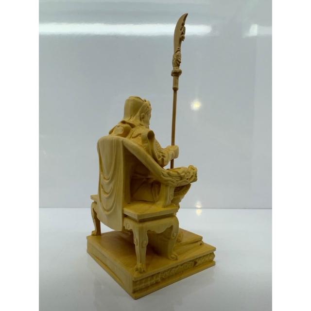 黄楊木彫 関公武財神像 工芸品 置物 黄楊木彫 関公武財神像 工芸品 置物