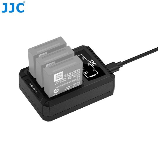 JJC 相機電池充電器 理光 RICOH GR4 DB-120 三槽充電器