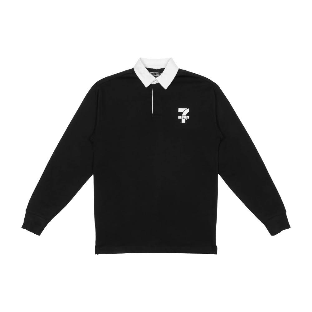 預購 7collection 7-Eleven® B&W Rugby Shirt 黑白拼接長袖橄欖球衫