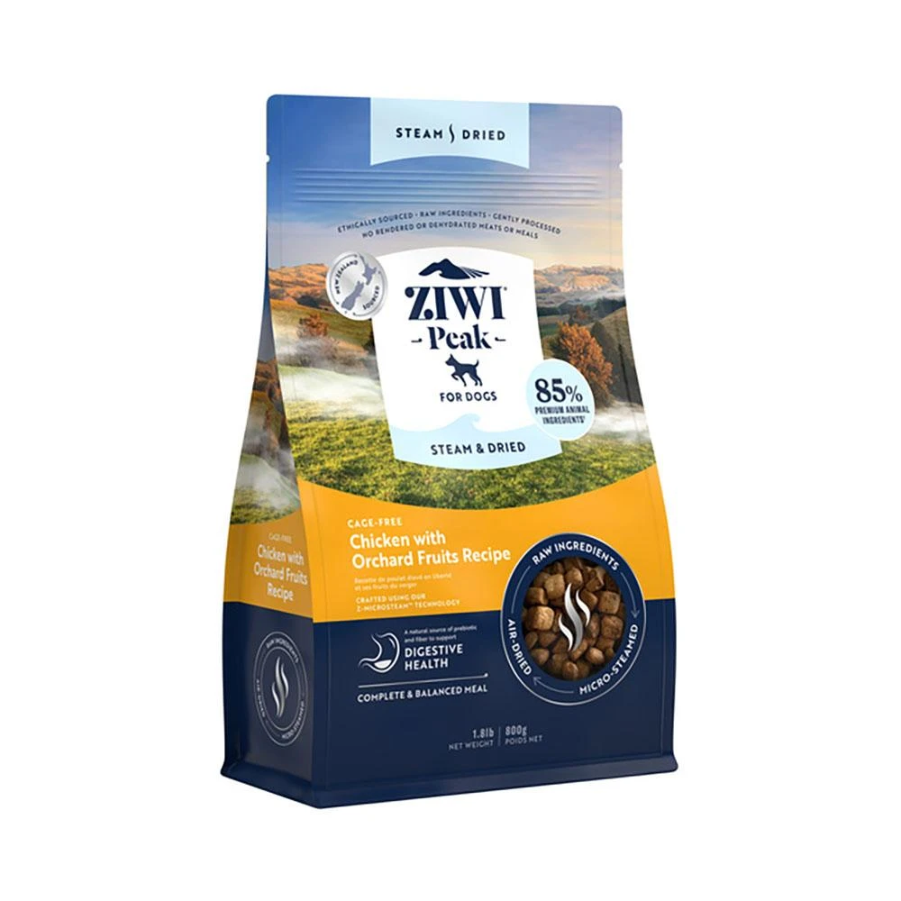 【ZIWI 巔峰】微蒸系列狗糧 放牧雞肉800g/1.5kg/3.2kg(狗飼料/全犬/成犬/微蒸乾式)