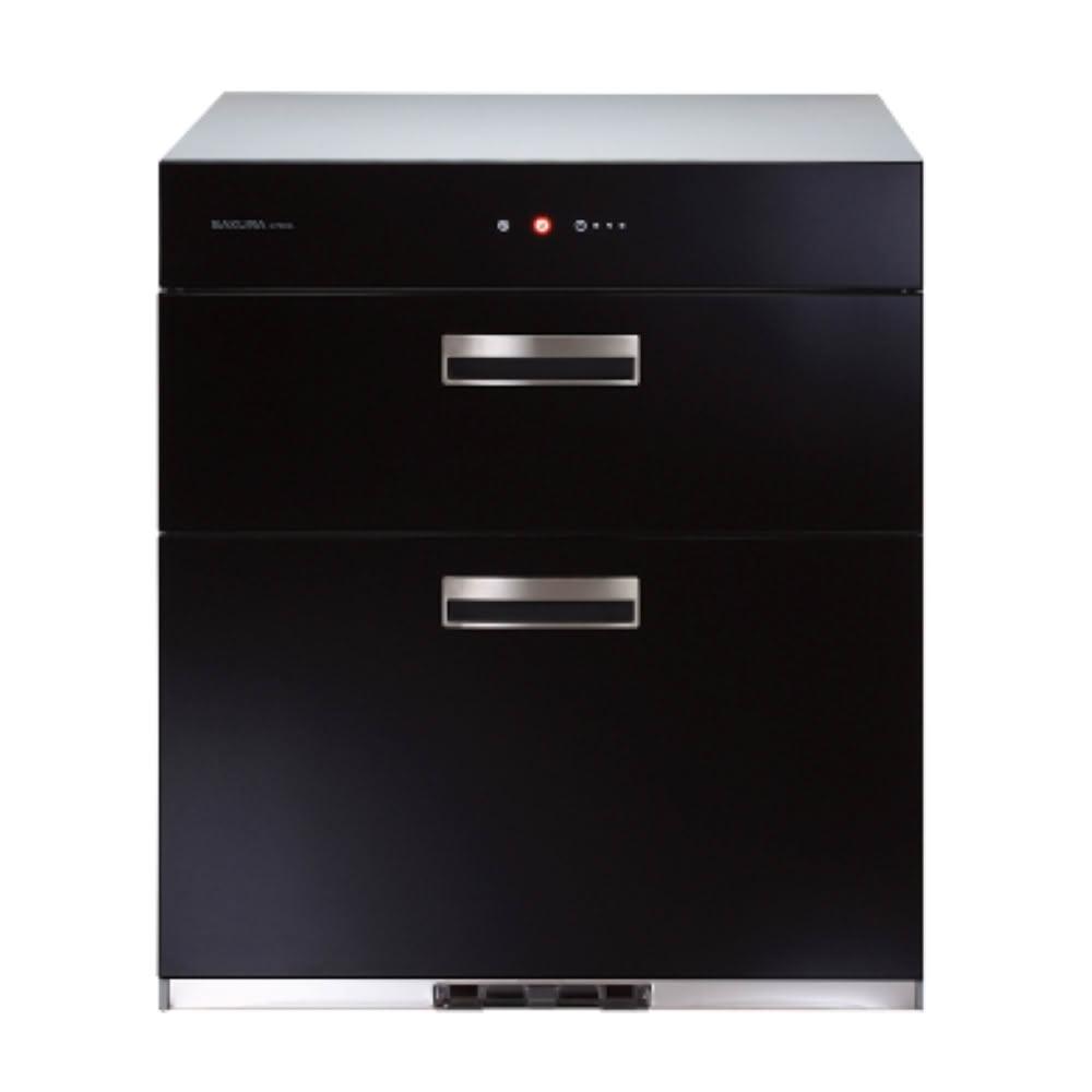 【SAKURA 櫻花】Q-7693 全平面玻璃觸控落地式烘碗機 (含基本安裝)｜落地烘｜高68公分｜臭氧殺菌｜PTC熱風循環｜黑玻觸控｜