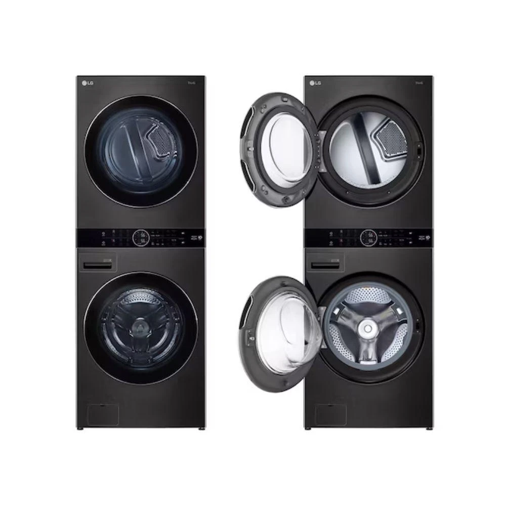 【LG 樂金】WD-S1916B 洗19公斤+乾16公斤 WashTower™ AI 智控洗乾衣機｜熱泵除濕｜尊爵黑 (含基本安裝)