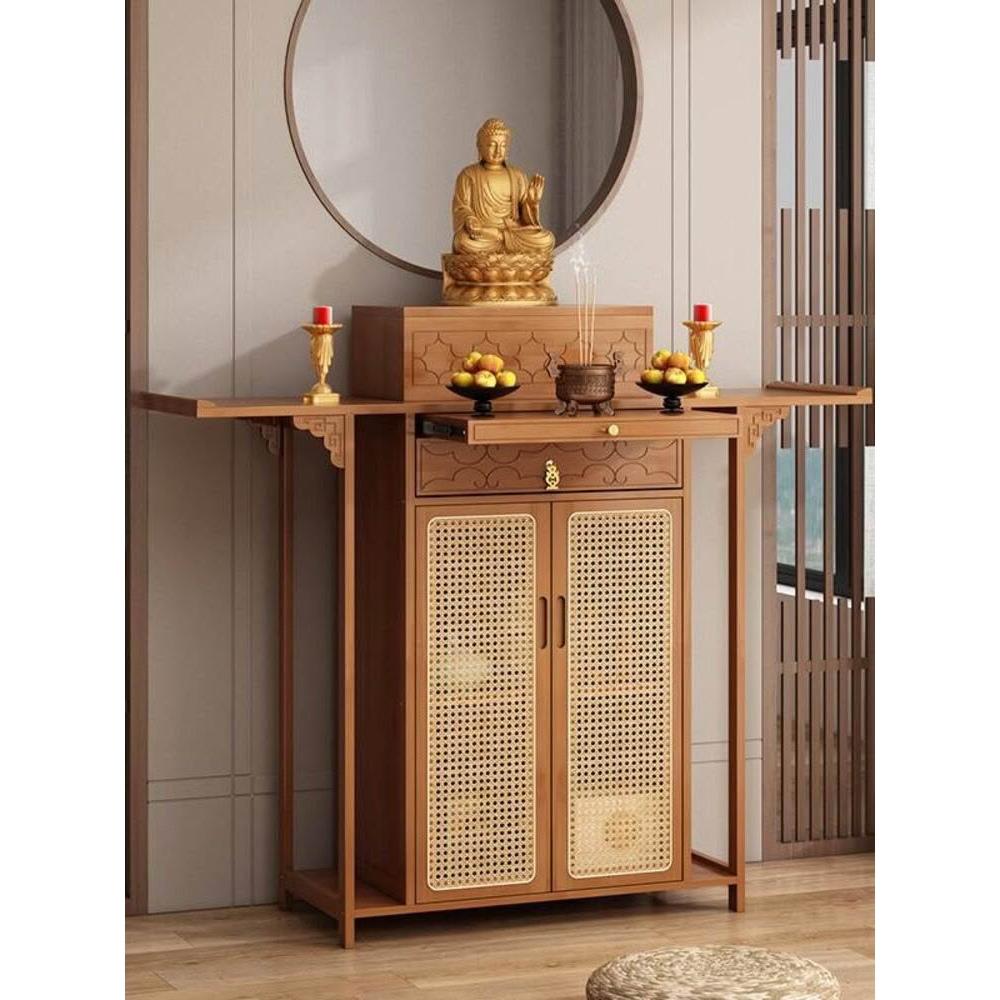 家用桌香案中式神臺佛臺奉桌財神爺佛龛菩薩關公佛像佛桌案臺