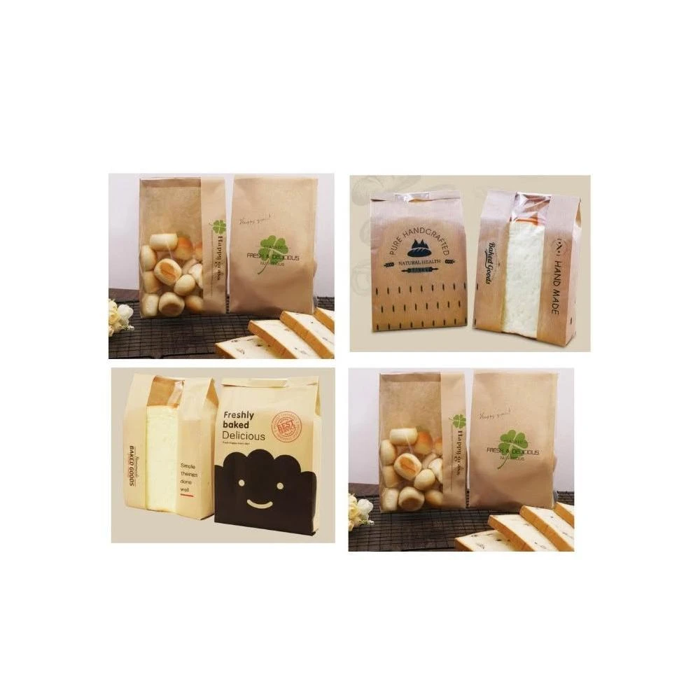 嚴選SHOP 1入 3-4片裝開窗土司袋 烘烤麵包吐司袋 吐司袋 環保牛皮紙麵包袋 淋膜紙袋 包裝袋 紙袋 D113