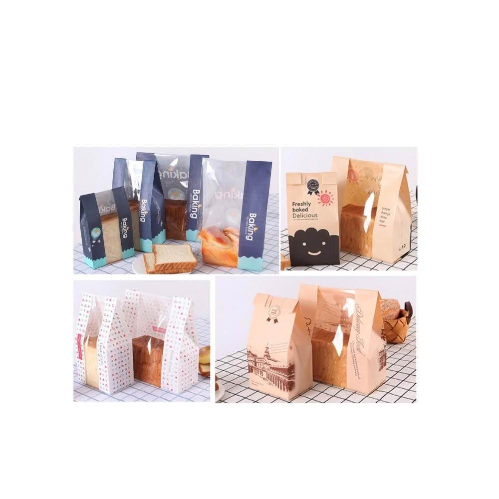 嚴選SHOP 1入 450克開窗土司袋 450g烘烤麵包吐司袋 吐司袋 環保牛皮紙麵包袋 淋膜紙袋 包裝袋 D111