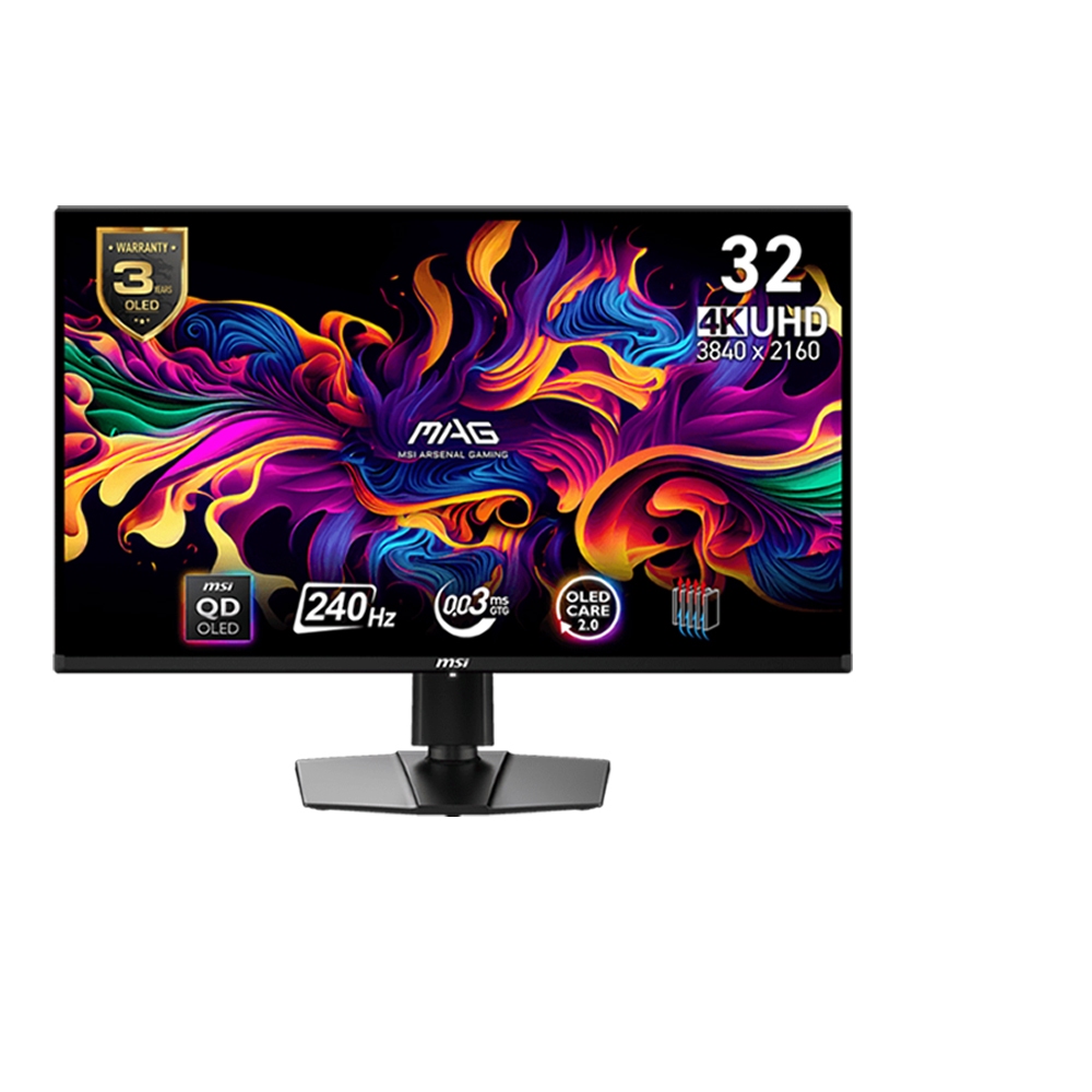【MSI 微星】MSI 微星 MAG 321UPX QD-OLED 電競螢幕 32吋 QD-OLED UHD 240Hz 0.03ms