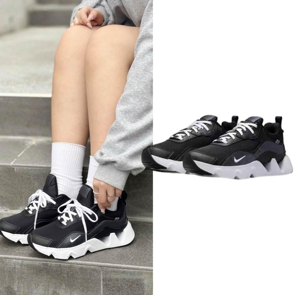 【NIKE 耐吉】NIKE NSW RYZ 365 2 刺繡小勾 黑白 厚底 增高 女 孫芸芸 休閒鞋 運動鞋 CU4874-005