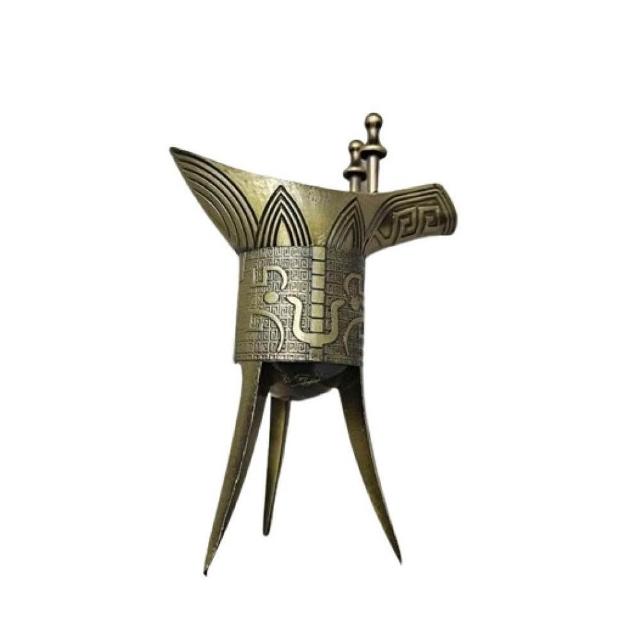 爵杯擺件｜古代酒杯｜青銅爵杯｜錫爵杯｜帝王杯｜小酒杯｜酒樽杯｜道具