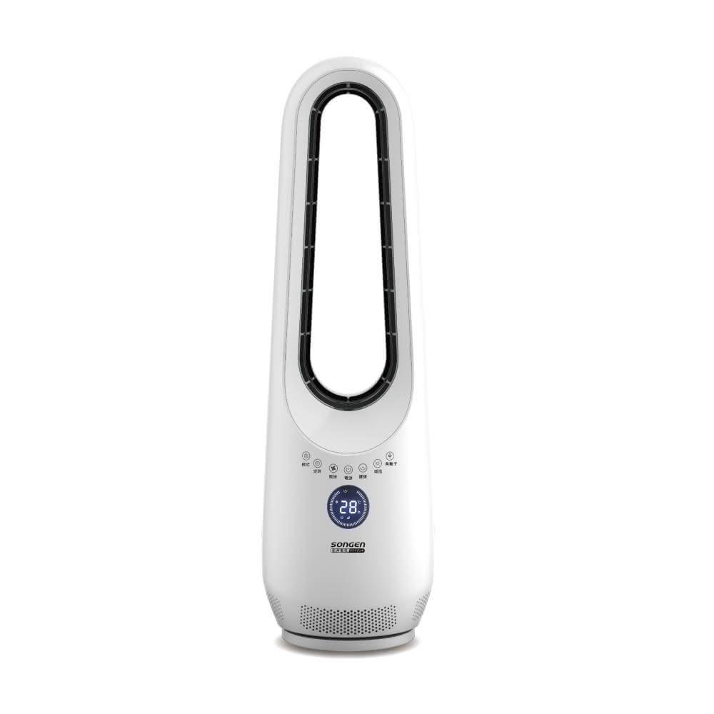 SONGEN松井 SG-215ACW SONGEN松井 SG-215ACW 石墨烯無葉式冷暖風機,具備電暖與冷氣雙功能,適合四季使用。採用先進石墨烯與PTC陶瓷技術,提供高效節能與均勻散熱。無葉片設計安全靜音,風速三段調節,適用於家庭、辦公室等多種場景。產品尺寸為230x205x815mm,重量約4.6KG,電壓為110V 60Hz,符合BSMI認證,許可字號R73998。