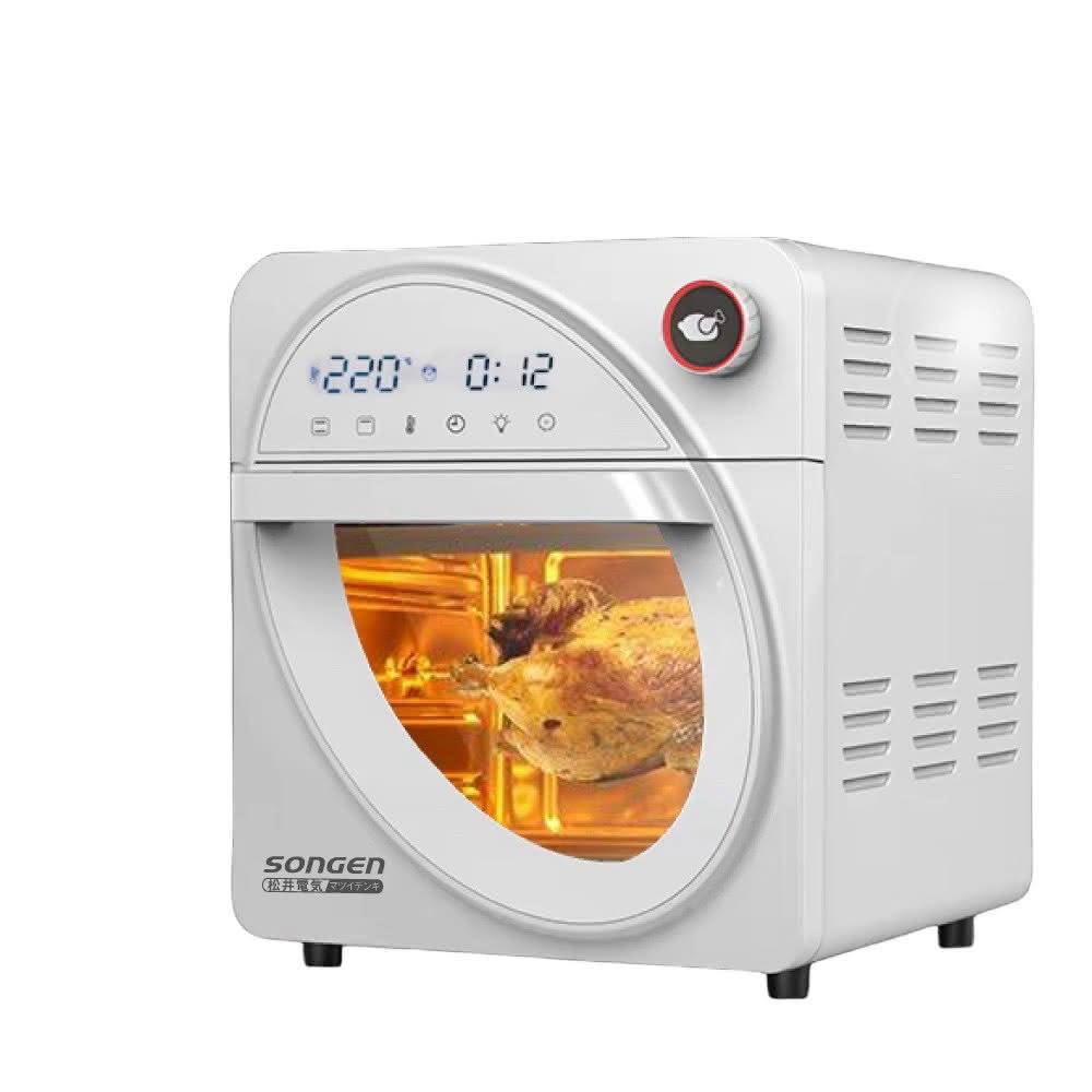 【SONGEN 松井】14L可旋轉氣炸鍋烘烤爐SG-1430AF附贈旗艦級豪華配件10件組