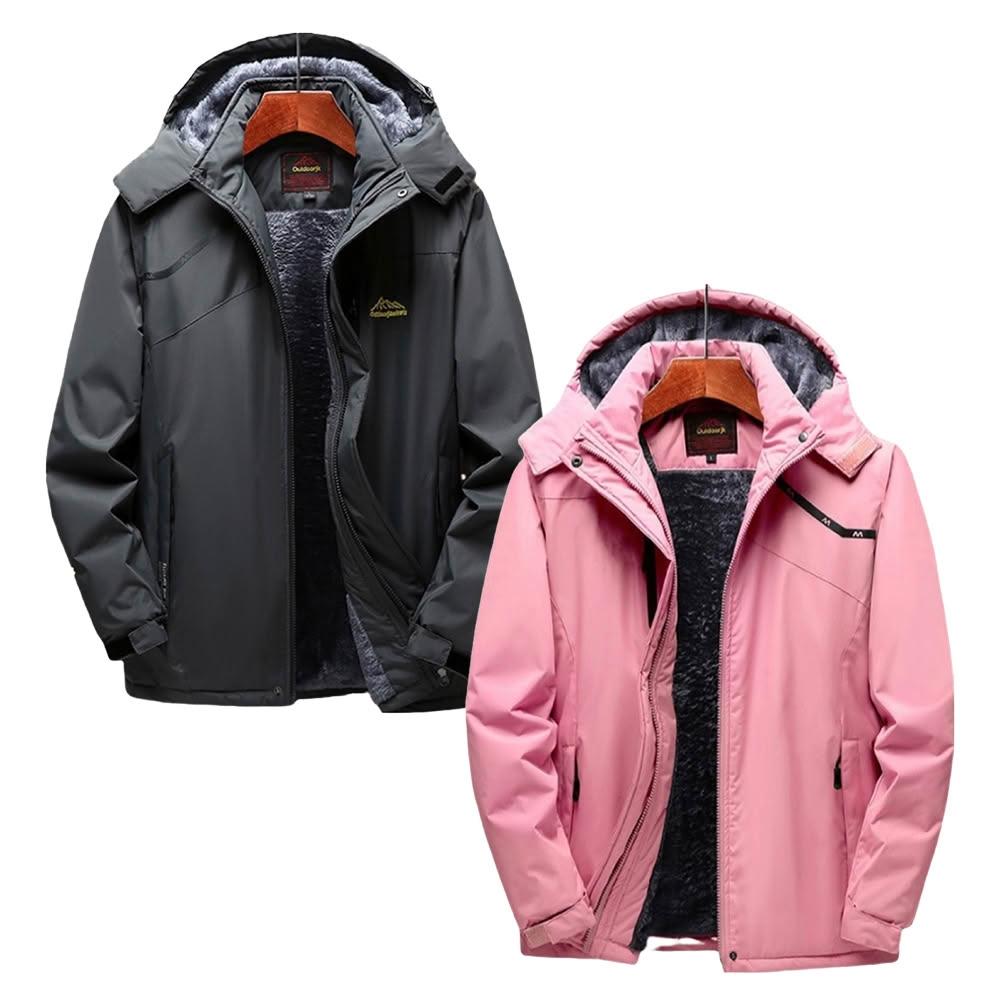 【JP】男女款刷絨外套 極度保暖 加絨加厚 防風防潑水 衝鋒外套加大尺碼 極度保暖 1898厚